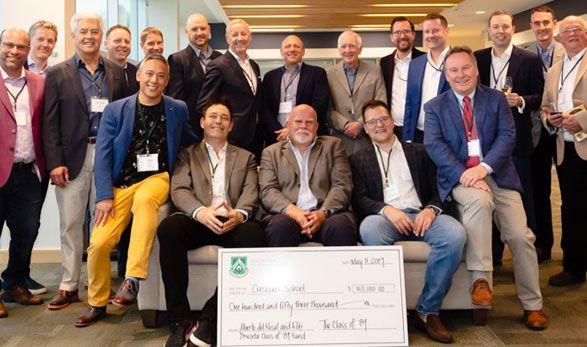 Crescent Donors with Giant Cheque